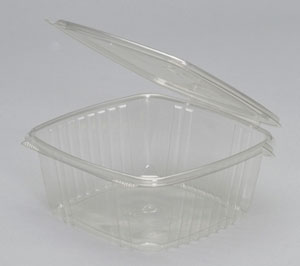 64oz HINGED LID DELI
CONTAINER CLEAR  200/CS