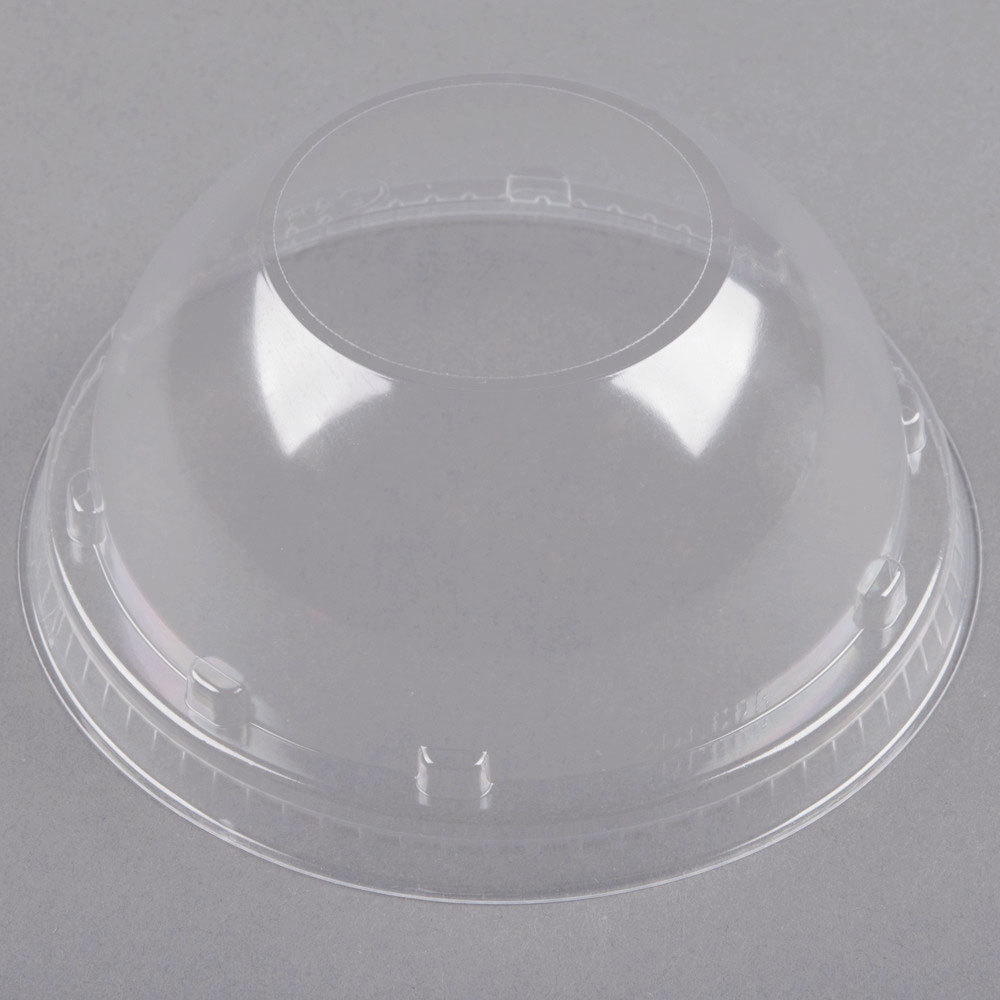 CLEAR OPS DOME LID W/HOLE 1000/CS