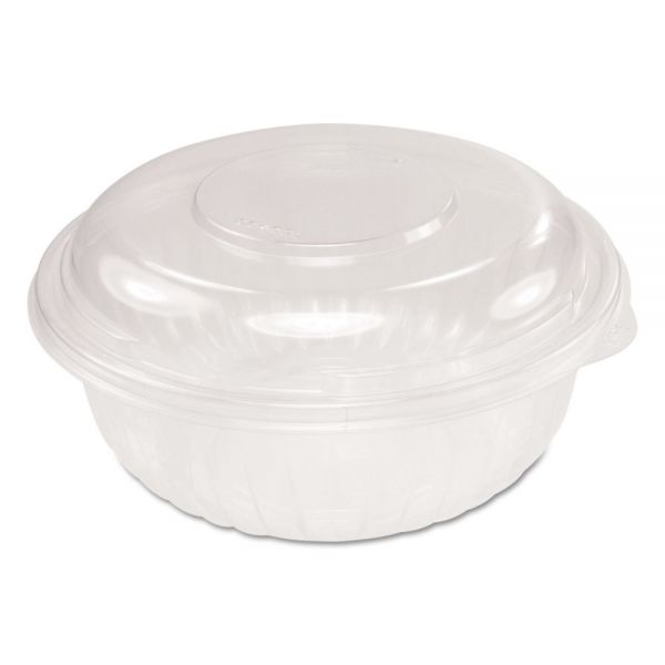 PRESENTABOWL 32oz COMBO CLEAR  ROUND PET BOWL W/OPS DOME LID 