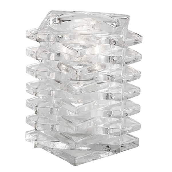 4-1/4&quot; MARQUEE CLEAR GLASS SQUARE LIQUID CANDLE HOLDER