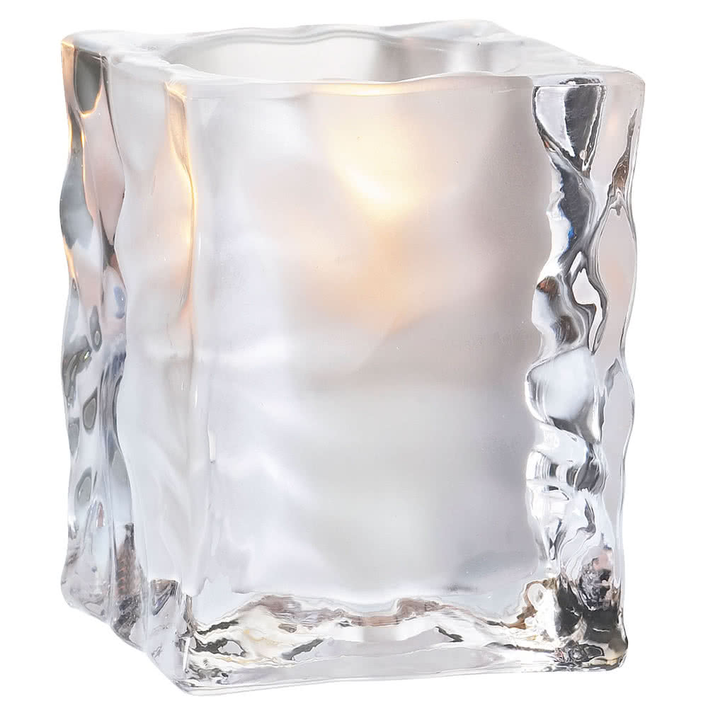 4&quot; FROSTED ICE CUBE LIQUID
CANDLE HOLDER JOULE 6/CS
