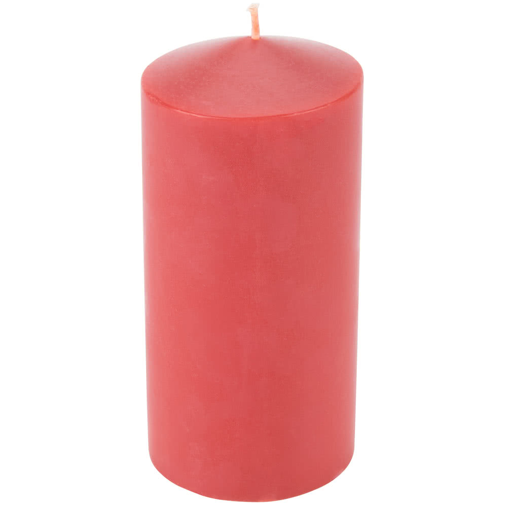 6-1/2&quot; RED WAX PILLAR CANDLE 12/CS