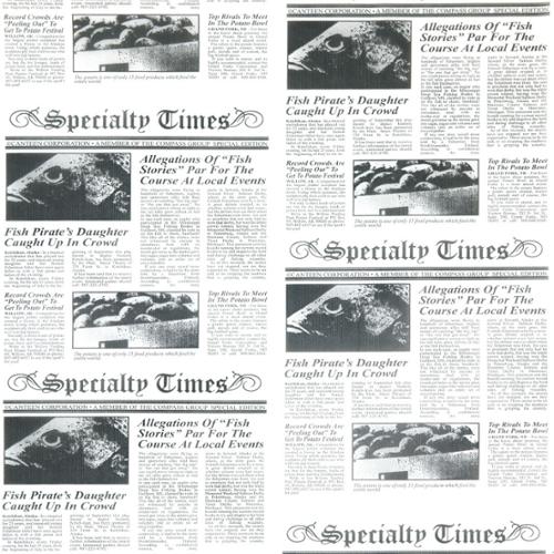 HANDY WACKS NEWS PRINT DESIGN  12X12 FLAT BASKET SHEET LINERS 