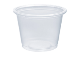 CONTAINER 1 oz CLEAR PLASTIC  PORTION 20PK/125 (2500)