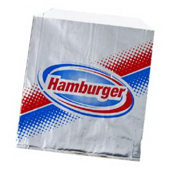 FOIL BAG HAMBURGER  6&quot;x.75&quot;x6.75&quot; 1000/CS 