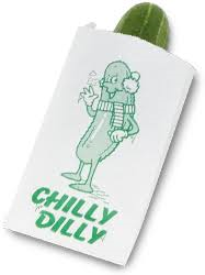 3.5x1.5x6.5 DRY WAX PICKLE BAG &quot;CHILLY DILLY&quot; 2000/CS