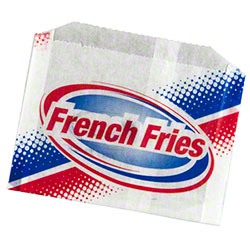 FRENCH FRY BAG GREASE
RESISTANT 5.5X1X4 8BX/1000 CS
