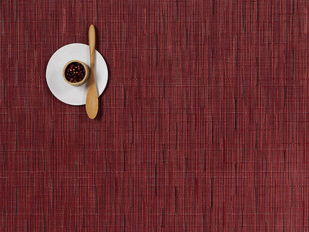 PLACEMAT BAMBOO CRANBERRY  RECTANGLE 14X19 MUST ORDER 4