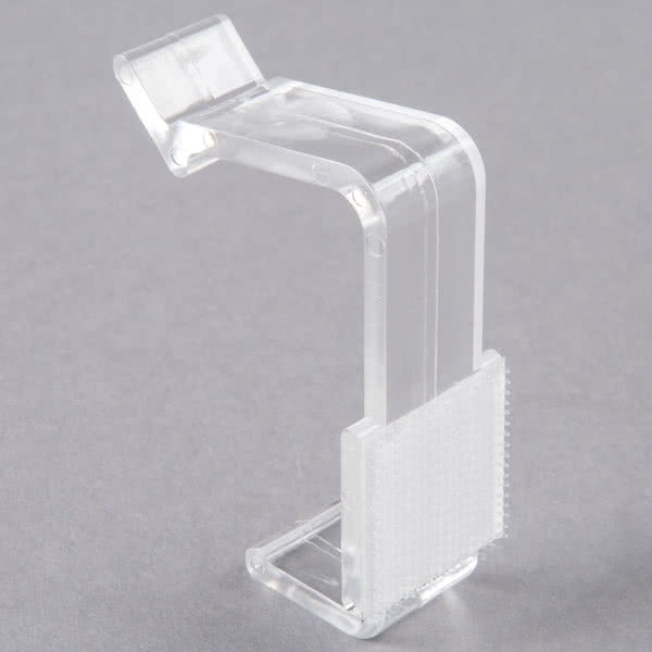 CLEAR TABLE SKIRT CLIP WITH
VELCRO FITS 3/4&quot; EDGE 100/BG
