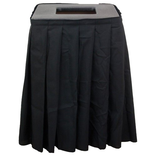 SQUARE VALUE CAN TOPPER WITH  SKIRT, BLACK, 24&quot;x24&quot;x6&quot; (EA) 