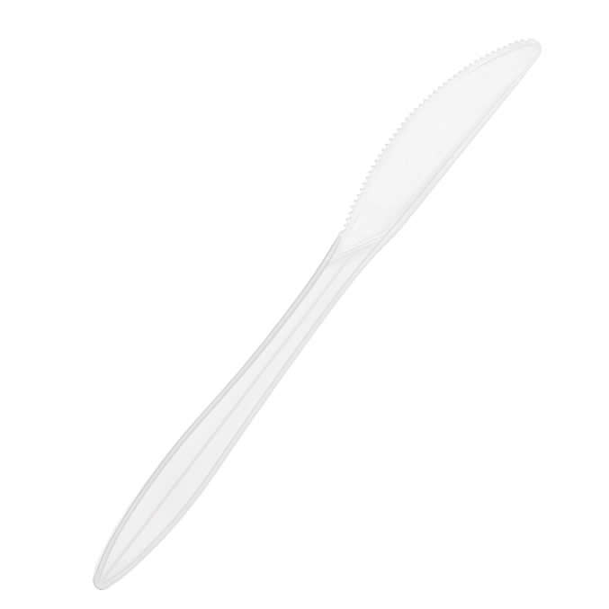 KNIFE WHITE PP MEDIUM WEIGHT  BULK PLASTIC CUTLERY 1000/CS