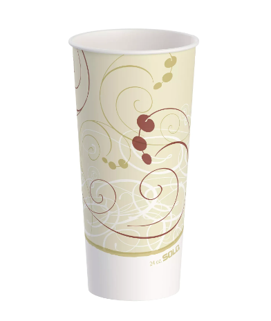 24oz SYMPHONY PAPER COLD CUP
1000/CS DOUBLE SIDED POLY
