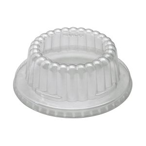 CLEAR PET FLAT TOP DOME LID NO HOLE FOR FOOD CONTAINERS