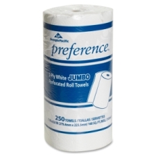 PREFERENCE WHITE 2PLY JUMBO
PERFORATED PAPER ROLL TOWEL
12RL/CS 250 SHEETS 