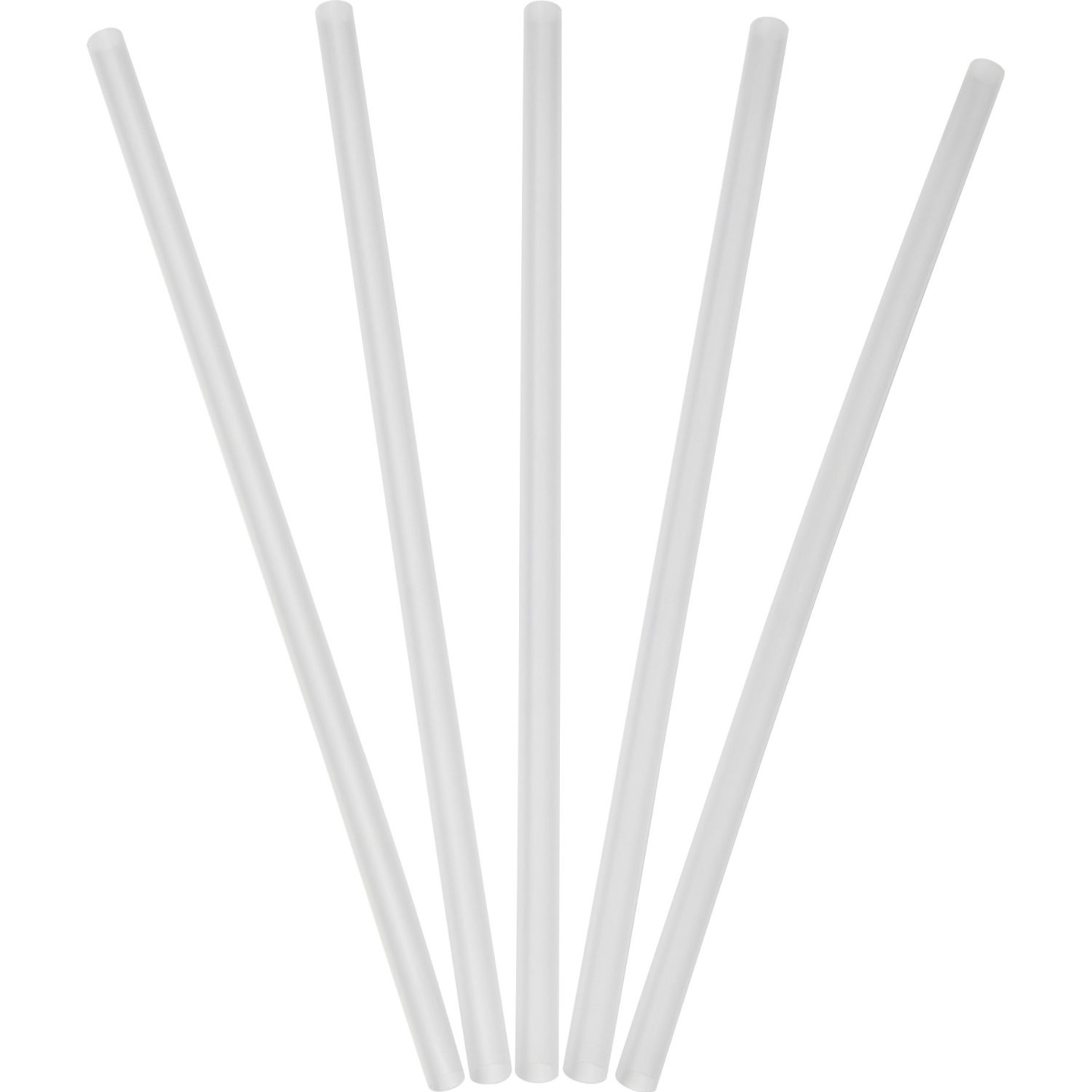 7.75&quot; JUMBO UNWRAPPED CLEAR PLASTIC STRAW 10/500