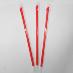 10.25&quot; WRAPPED RED SCOOP
PLASTIC SPOON STRAW 4/300