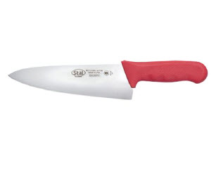 8&quot; COOKS KNIFE STAIN FREE HIGH CARBON STEEL RED (EA)