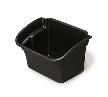 4 GAL UTILITY BIN BLACK 2/CS FOR RCP CARTS 