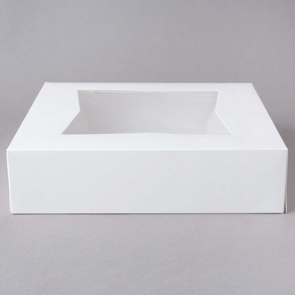 10x10x2.5 WHITE WINDOW CAKE BOX 200/CS
