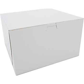 10x10x6&quot; WHITE BAKERY BOX 1 PC NON WINDOW 100/CS