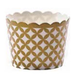 1-5/8x1-7/8 SMALL BAKING CUP PAPER GOLD METALLIC DESIGN