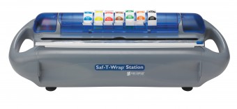 SAF-T-WRAP STATION PLASTIC WRAP DISPENSER DISPENSES