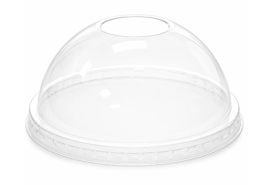 92mm PET PLASTIC DOME NO HOLE  LID 1,000/CS 