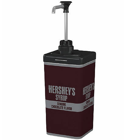 HERSHEY DECALED SYRUP
DISPENSER FOR 64oz POUCHES 