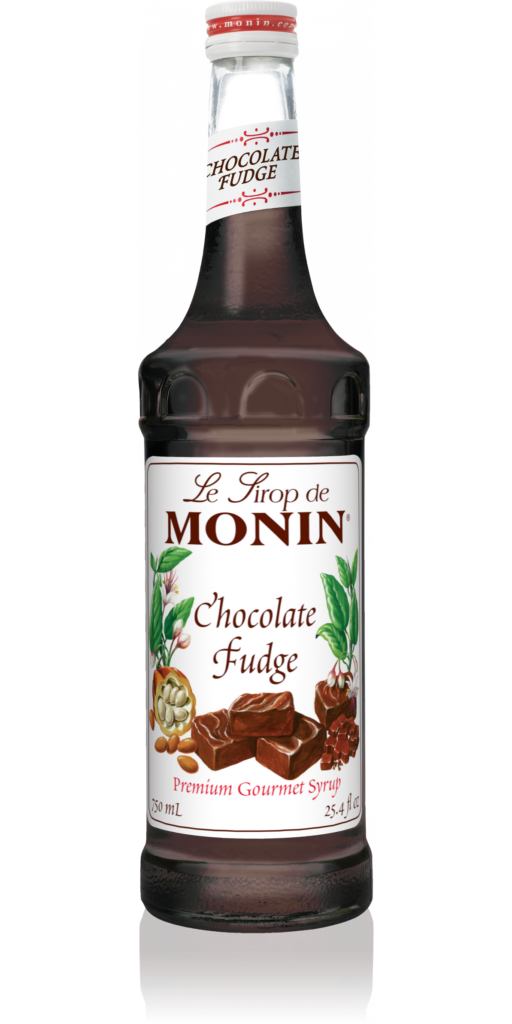 MONIN CHOCOLATE FUDGE SYRUP  GLASS 750ML 12/CS