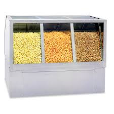 **USED - 54&quot; ELITE POPCORN 
STAGING
STORAGE CABINET 3 COMPARTMENT
(EA)