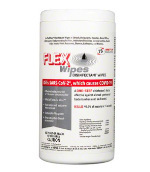 FLEX DISINFECTANT WIPES 75CT  6/CASE 