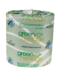 GREEN HERITAGE 1PLY STANDARD TOILET TISSUE 3.8&quot;x4.5&quot;