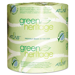 GREEN HERITAGE 2PLY TOILET TISSUE  4.1X3.1&quot; SHEETS 