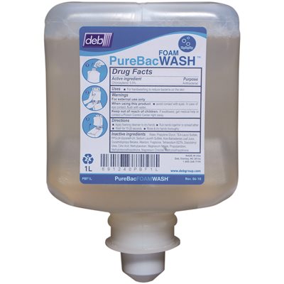DEB REFRESH PUREBAC
ANTIBACTERIAL FOAM SOAP
UNSCENTED 6/1000ml