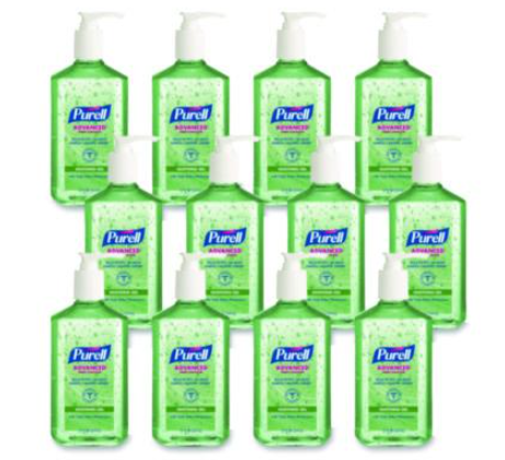 PURELL ADVANCED HAND SANITIZER  SOOTHING GEL 12oz PUMP BOTTLE, 