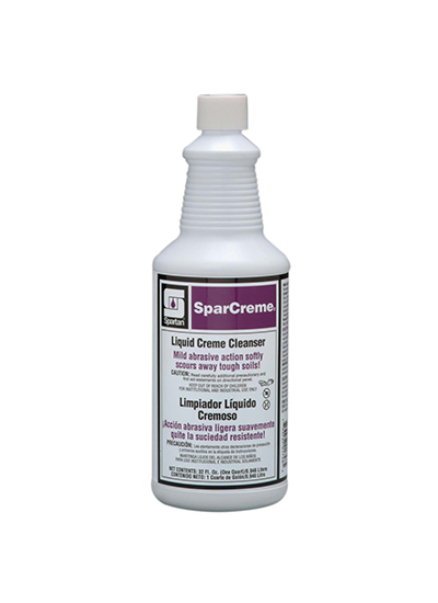 SPAR CREME LIQUID CLEANSER 
SOAP SCUM &amp; STAIN REMOVER 
12QT/CS