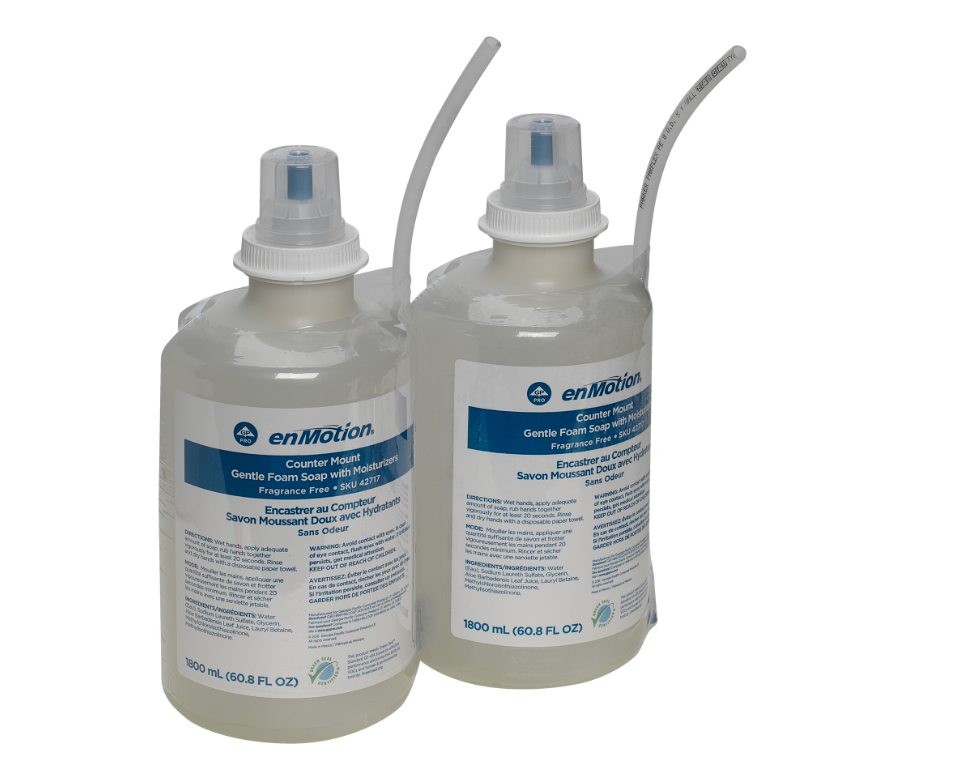 ENMOTION COUNTER MOUNT SOAP  DISPENSER REFILLS, DYE AND 