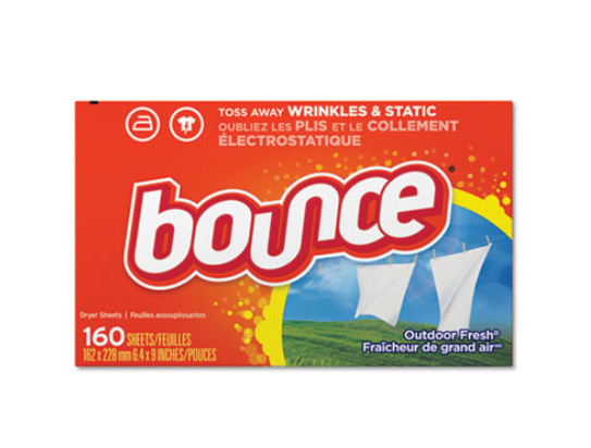 BOUNCE FABRIC SOFTENER SHEETS,  OUTDOOR FRESH, 160/BX 