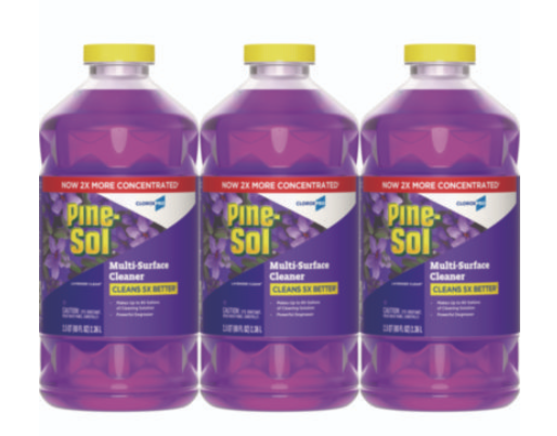 PINE SOL CONCENTRATE, LAVENDER 
SCENT ALL PURPOSE CLEANER 80oz 
3/CS 