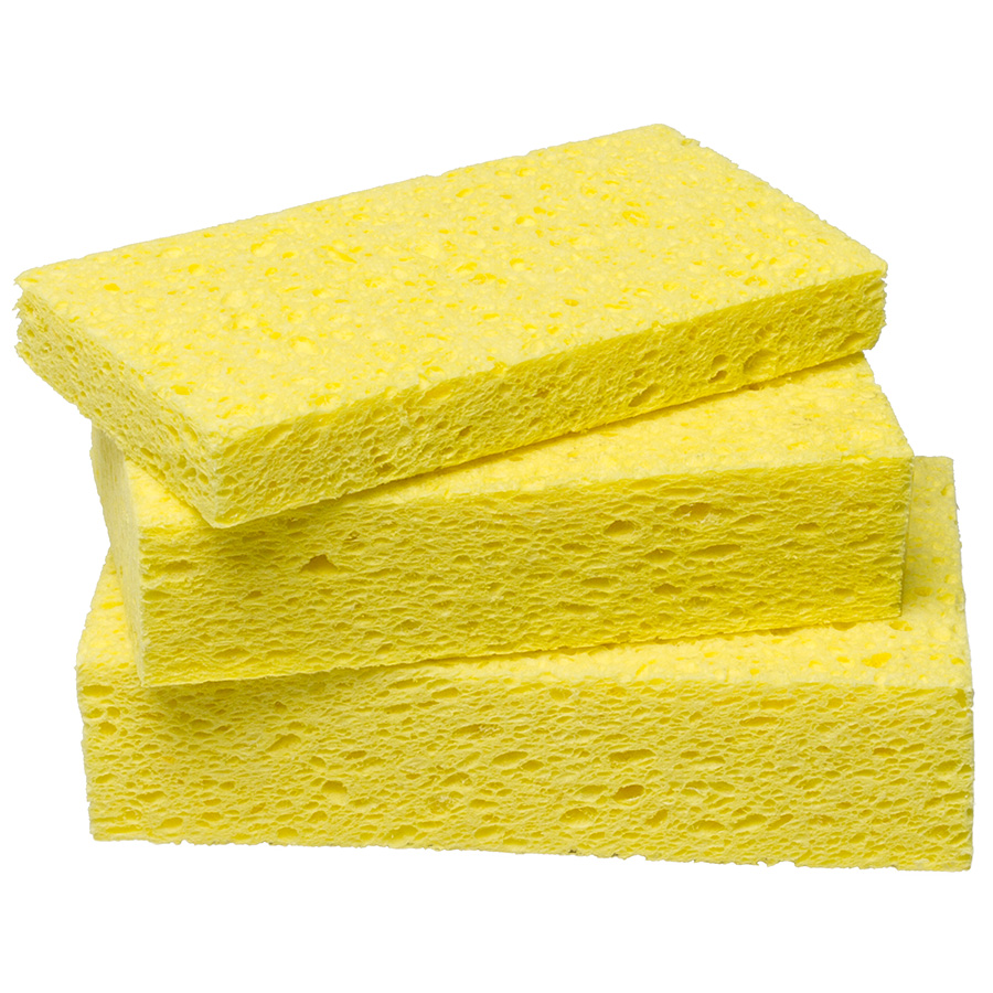 SPONGE ANTI-MICROBIAL TREATED  PURE CELLULOSE BLOCK 24/CS