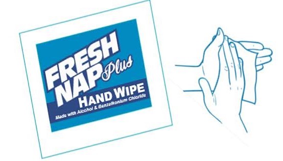 FRESH NAP PLUS HAND &amp; SURFACE  ANTISEPTIC TOWELETTE 5X7 WITH 