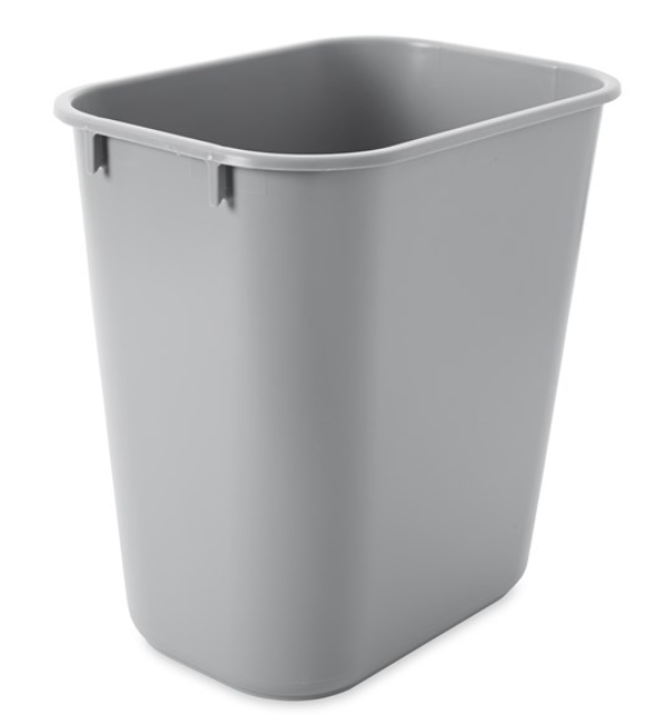 14 QT WASTEBASKET SMALL GRAY 12/CS