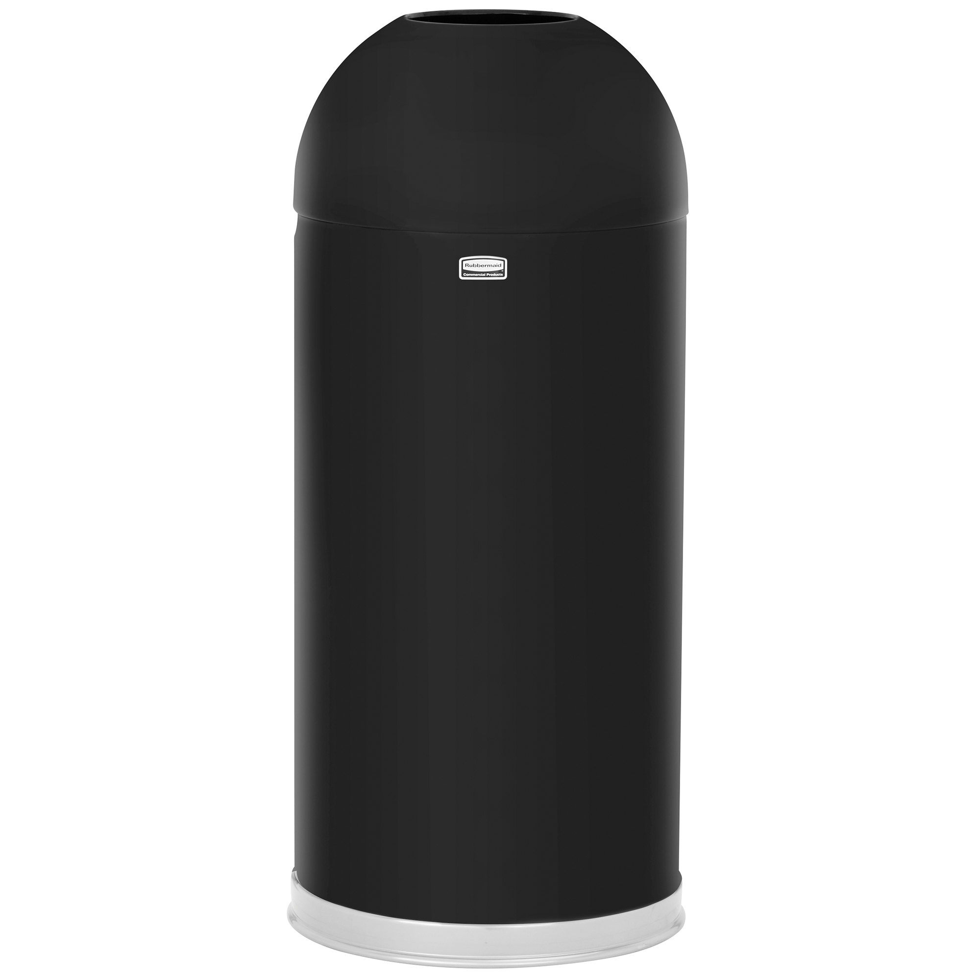 15 GAL ROUND TOPS TRASH CAN,  OPEN TOP, BLACK (EA) 