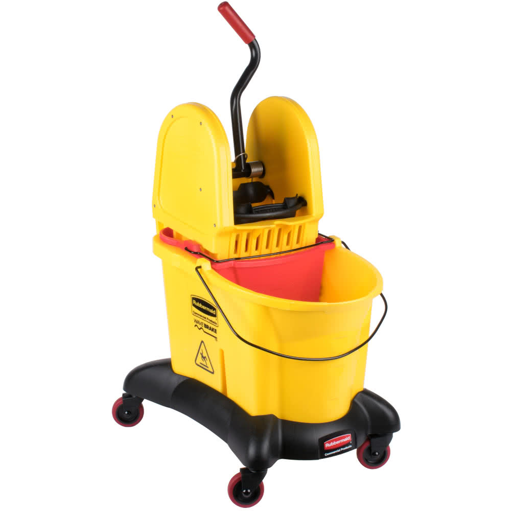 35 QT YELLOW DUAL WATER MOP
YELLOW WITH DOWN PRESS
WRINGER AND DOLLY EACH