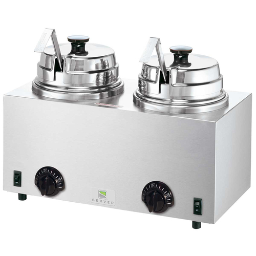 TWIN TOPPING WARMER WITH  LADLES 120v