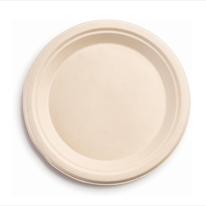 PLATE PULP 9&quot; TAN ROUND  500/CS