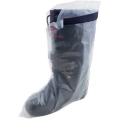 16&quot; BOOT COVER POLYETHYLENE WITH TIES, XL 5 MIL CLEAR