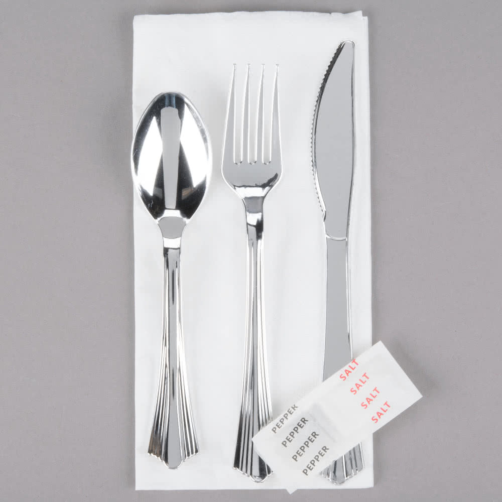 SILVER LOOK 6PC CUTLERY KIT
HEAVY WEIGHT PS F,K,S,NAP,S&amp;P
200/CS