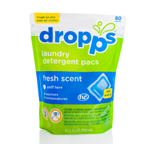 DROPPS CLEAN SCENT 4-IN-1 OXI DETERGENT SUPER PACKS 804/CS 
