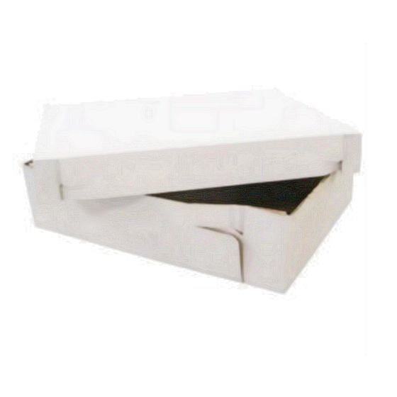 14x14x6 CORRUGATED CAKE BOX 2 PIECE WHITE 25/CS